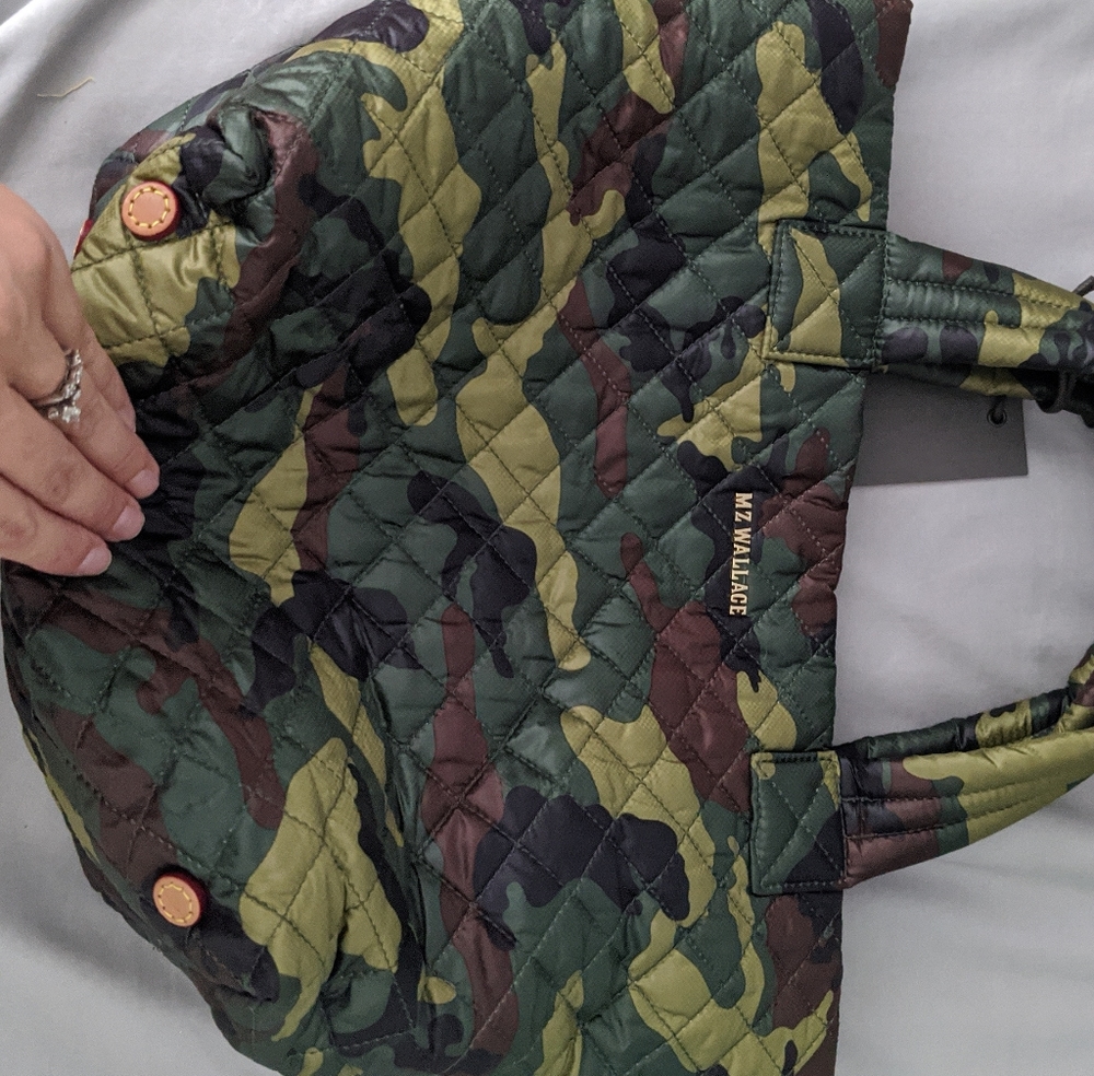 MZ Wallace Metro Quilted Camo Tote small NWT